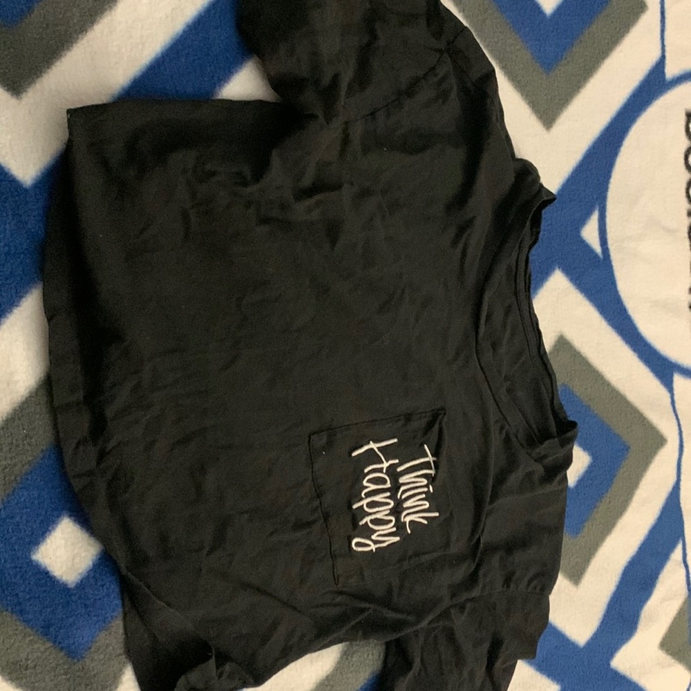 Womens think happy crop top